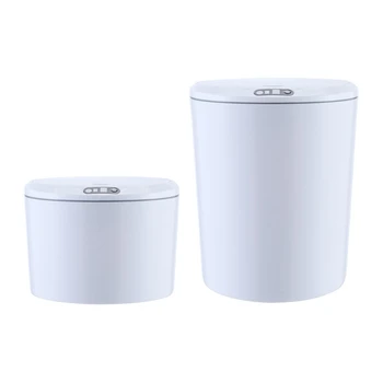 White Plastic Tiny Waste Can, Mini Trash Can with Lid USB Smart Trash Can Automatic Sensor s Lid for Office Home 
White Plastic Tiny Waste Can, Mini Trash Can with Lid USB Smart Trash Can Automatic Sensor s Lid for Office Home