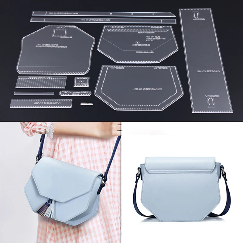 1Set DIY Acrylic Template New Stylish Simplicity Women's Shoulder Bag Leather Craft Pattern DIY Stencil Sewing Pattern 20.5*16cm
1Set DIY Acrylic Template New Stylish Simplicity Women's Shoulder Bag Leather Craft Pattern DIY Stencil Sewing Pattern 20.5*16cm