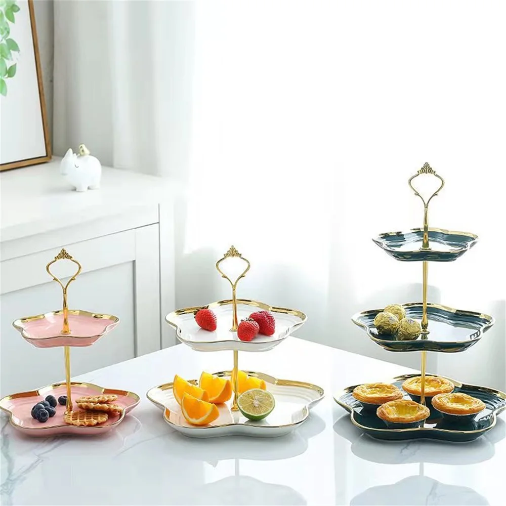 Light Luxury Ceramic Fruit Plate European Dessert Plate Cake Dessert Table Multi-layer Pastry Lliving Room Candy Tray
Light Luxury Ceramic Fruit Plate European Dessert Plate Cake Dessert Table Multi-layer Pastry Lliving Room Candy Tray