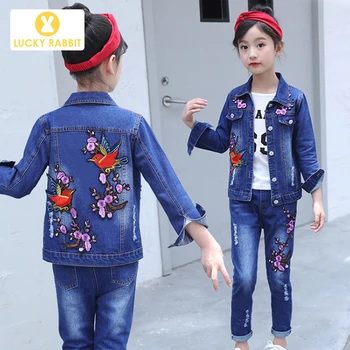 Boutique Teen Girls Coat Kids Spring Autumn Floral Embroidery Purple Flowers Jacket Girls Denim Single Jacket 
Boutique Teen Girls Coat Kids Spring Autumn Floral Embroidery Purple Flowers Jacket Girls Denim Single Jacket