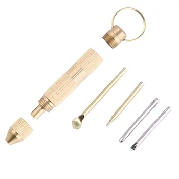 4 in 1 Multifunctional Ear Spoon EarPick Tool Set Cross Screwdriver Toothpick Ear Pick Pin Key Chain Copper Ear Care Clean
4 in 1 Multifunctional Ear Spoon EarPick Tool Set Cross Screwdriver Toothpick Ear Pick Pin Key Chain Copper Ear Care Clean