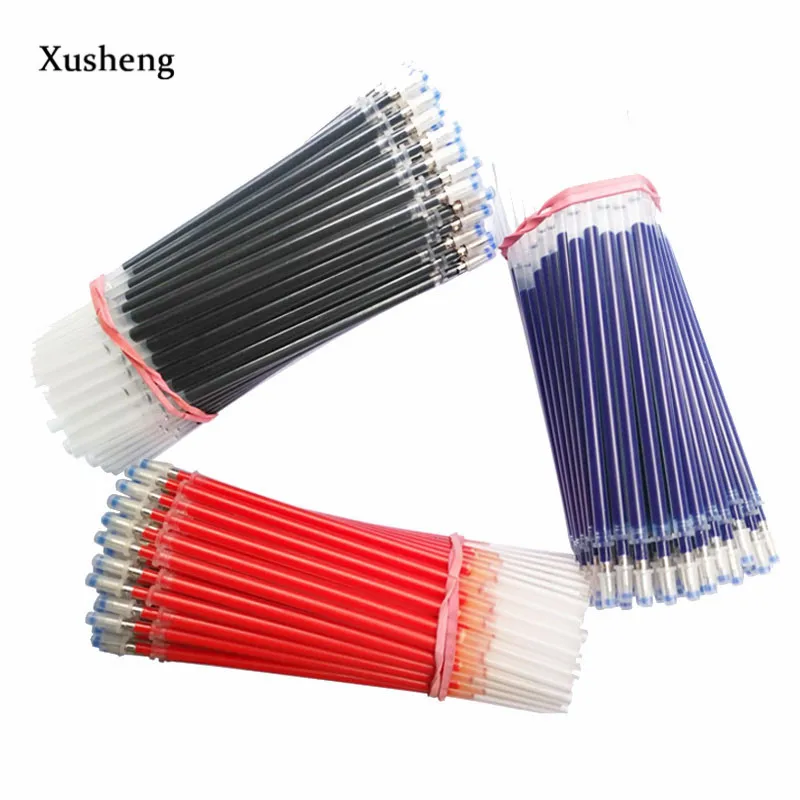 

100Pcs/Set Neutral Ink Gel Pen Refills Neutral Pen Refill Black Blue Red 0.5mm Bullet Refill School Stationery