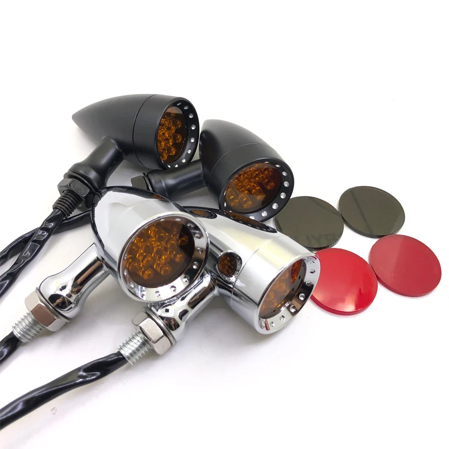 2PCS Black/Chrome LED Motorcycle Flashers Aluminum Motorbike Turn Signal Light For Triumph Aprilia Ducati Cafe Racer Honda Steed
2PCS Black/Chrome LED Motorcycle Flashers Aluminum Motorbike Turn Signal Light For Triumph Aprilia Ducati Cafe Racer Honda Steed
