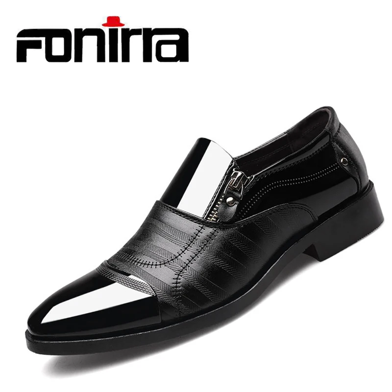 FONIRRA PU Leather Men Business Lace-up Shoes Fashion Casual Slip On Formal Wedding Dress Loafer Shoes Plus Size Falt Heel 350 
FONIRRA PU Leather Men Business Lace-up Shoes Fashion Casual Slip On Formal Wedding Dress Loafer Shoes Plus Size Falt Heel 350