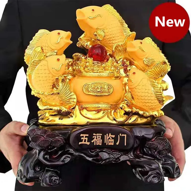 Five carp fish home decoration accessories Feng Shui Fish cornucopia handicraft home decor fish statue hotel decoration maison
Five carp fish home decoration accessories Feng Shui Fish cornucopia handicraft home decor fish statue hotel decoration maison