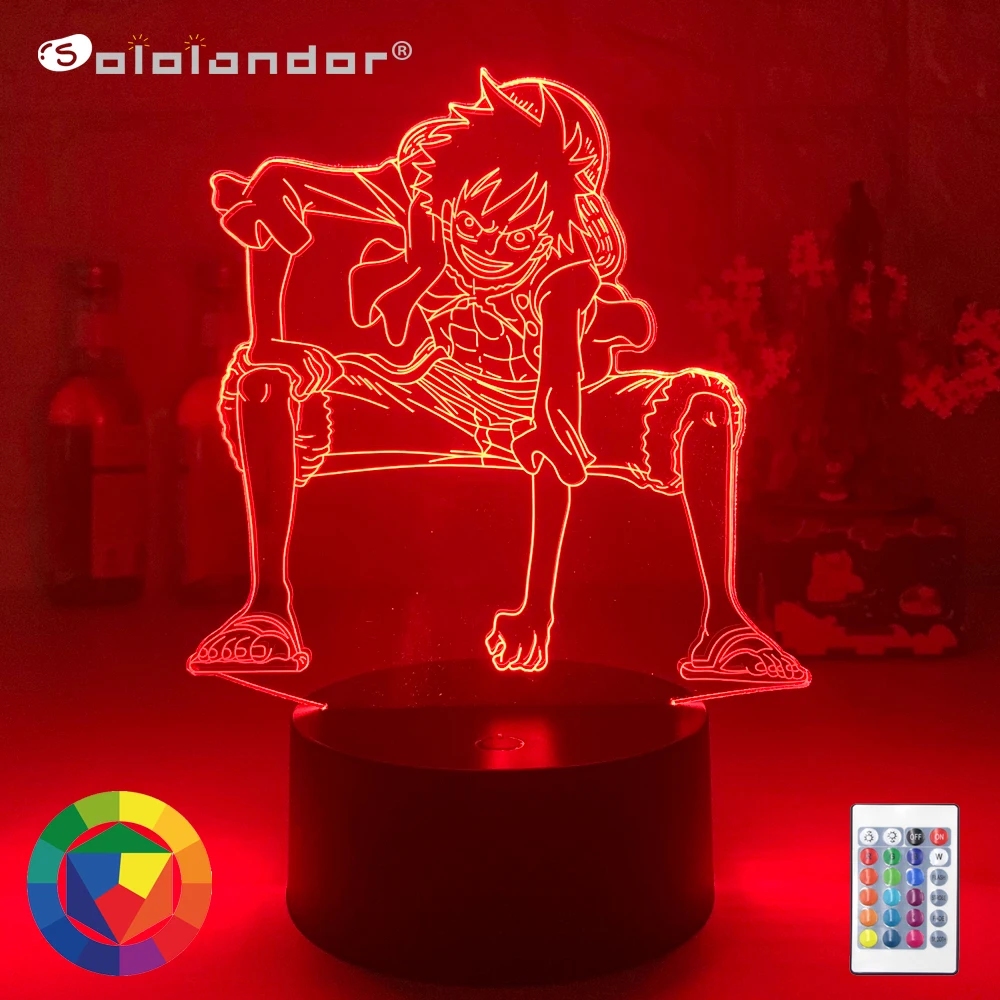 Anime ONE PIECE Monkey D Luffy Figure Kids Night Light Led Color Changing Atmosphere for Child Bedroom Bedside Decor Desk Lamp
Anime ONE PIECE Monkey D Luffy Figure Kids Night Light Led Color Changing Atmosphere for Child Bedroom Bedside Decor Desk Lamp