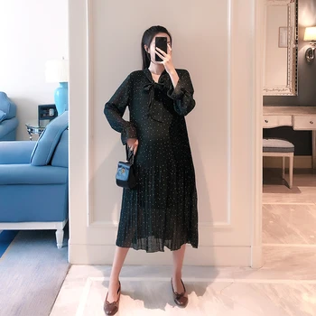 9363# 2020 Spring Korean Fashion Maternity Straight Dress Dot Printed Pleated Chiffon Clothes for Pregnant Women Loose Pregnancy
9363# 2020 Spring Korean Fashion Maternity Straight Dress Dot Printed Pleated Chiffon Clothes for Pregnant Women Loose Pregnancy