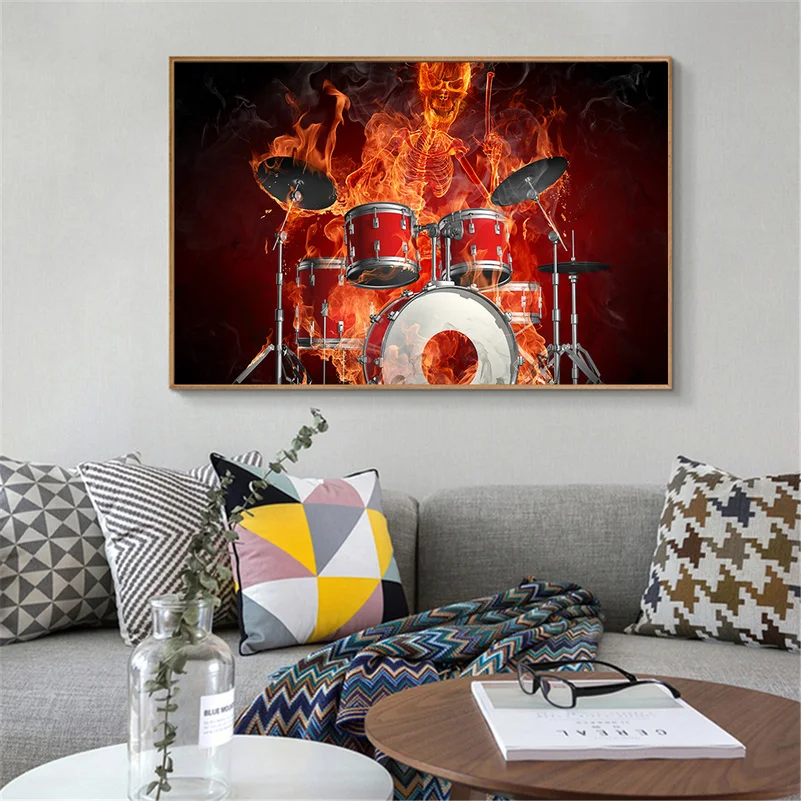 2019 Fire Skeleton Music Poster Musical Fantasy Art Painting Pictures Abstract Minimalist Instruments Wall Decoration Maison
2019 Fire Skeleton Music Poster Musical Fantasy Art Painting Pictures Abstract Minimalist Instruments Wall Decoration Maison