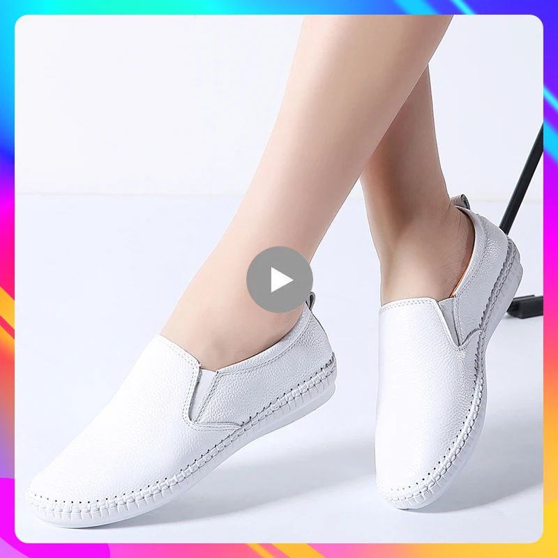 Women casual loafers genuine leather flats ballet white sneakers nurse shoes woman slip on black walking shoes for women 9371
Women casual loafers genuine leather flats ballet white sneakers nurse shoes woman slip on black walking shoes for women 9371