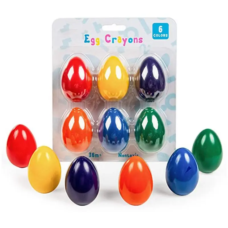 6 Color Solid Egg Shape Crayons Non Toxic Washable Painting Drawing Wax for Kids A9LC
6 Color Solid Egg Shape Crayons Non Toxic Washable Painting Drawing Wax for Kids A9LC
