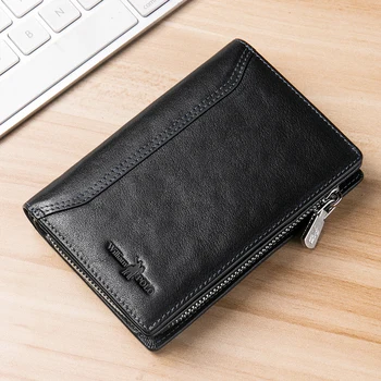 WILLIAMPOLO Wallet for Men Short zipper Genuine Leather Vintage High Quality Large Capacity
WILLIAMPOLO Wallet for Men Short zipper Genuine Leather Vintage High Quality Large Capacity