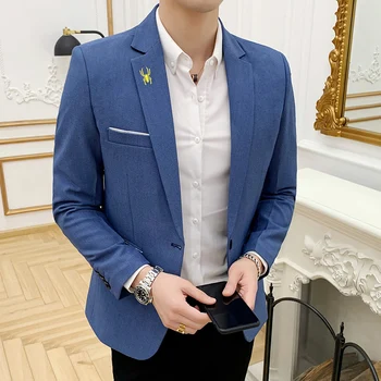 2020 Spring New Pattern Spider Embroidery Men Jacket Korean Slim Fit Sleeve Small Suit Black Masculino Man Blazer Hombre
2020 Spring New Pattern Spider Embroidery Men Jacket Korean Slim Fit Sleeve Small Suit Black Masculino Man Blazer Hombre