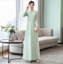 Spring New Improved Version Simple Solid Color Slim Cheongsam Maxi Dress Chinese Stand Collar Elegant Banquet Gown
Spring New Improved Version Simple Solid Color Slim Cheongsam Maxi Dress Chinese Stand Collar Elegant Banquet Gown