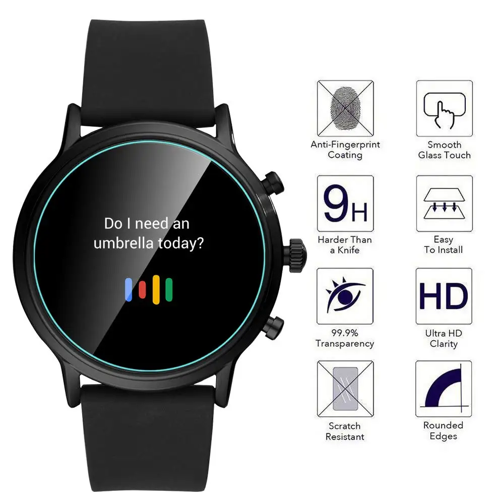 2pcs For Fossil Gen 5 Carlyle HR Tempered Glass Premium Screen Protector  Film Gen 5 Carlyle SmartWatch|Smart Accessories| - AliExpress