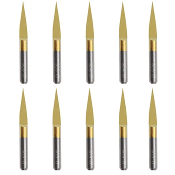 10Pcs/Set Titanium Coated Carbide PCB Engraving 15° 0.1mm CNC Bit Router Tools
10Pcs/Set Titanium Coated Carbide PCB Engraving 15° 0.1mm CNC Bit Router Tools