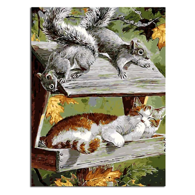 Frameless Sleeping Cat And Squirrel DIY Digital Oil Painting By Numbers Europe Abstract Canvas Painting For Living Room Wall Art
Frameless Sleeping Cat And Squirrel DIY Digital Oil Painting By Numbers Europe Abstract Canvas Painting For Living Room Wall Art