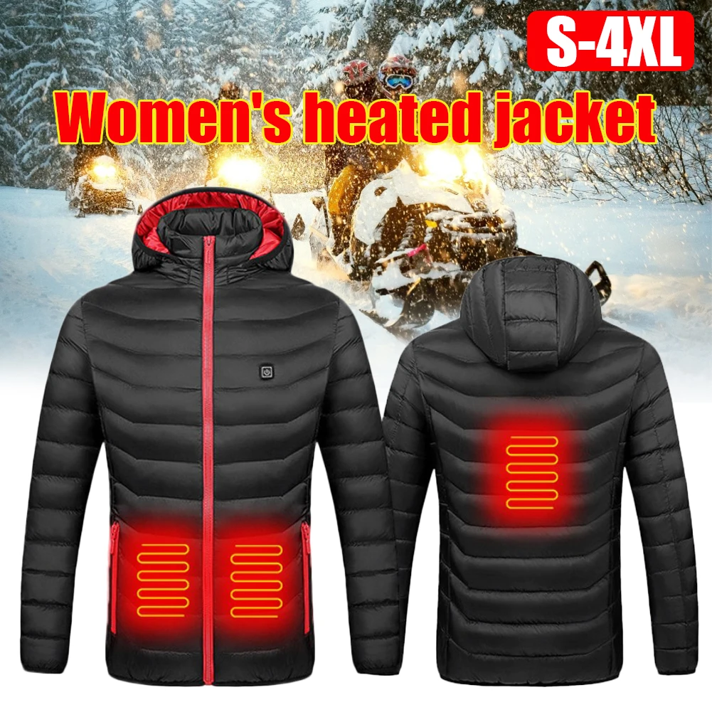 Women S-4XL Heated Cotton Jacket Outdoor ColdProof USB Charging Infrared Heating Hooded Jacket Electric Thermal Clothing Coat
Women S-4XL Heated Cotton Jacket Outdoor ColdProof USB Charging Infrared Heating Hooded Jacket Electric Thermal Clothing Coat