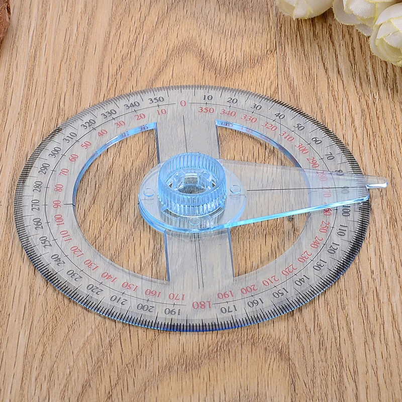 360 Degree Angle Pointer Protractor Tool Round Ruler Gauge Measure 10cm Diameter Protractor Oscillating Arm for Students Learing
360 Degree Angle Pointer Protractor Tool Round Ruler Gauge Measure 10cm Diameter Protractor Oscillating Arm for Students Learing