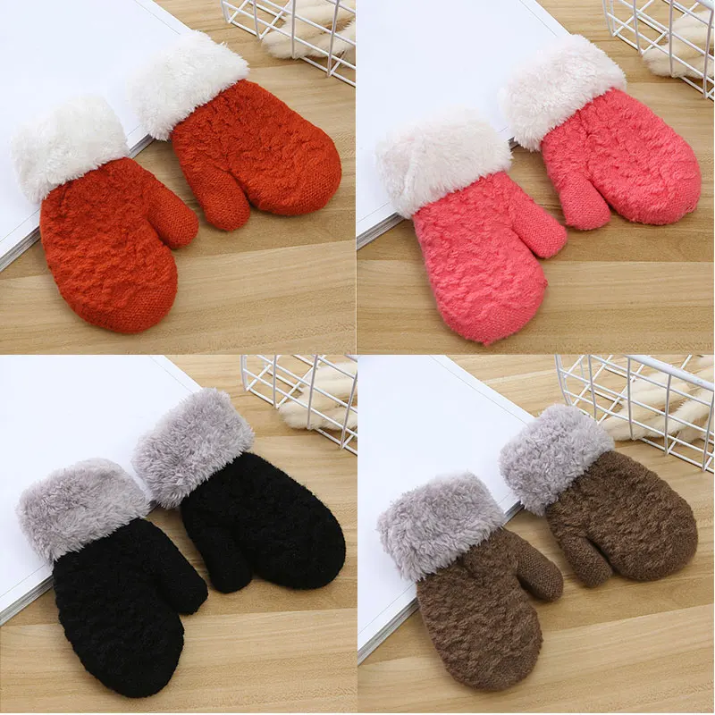 Full Finger Gloves Plush Solid Color Outdoor Warm Mittens Unisex Children Thicken Imitation Cashmere Gloves Kids Knitted Gloves
Full Finger Gloves Plush Solid Color Outdoor Warm Mittens Unisex Children Thicken Imitation Cashmere Gloves Kids Knitted Gloves