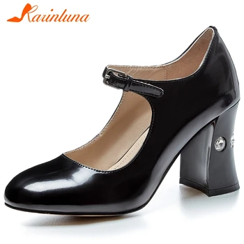 Karinluna New Arrivals Top Quality Patent Leather Strange Style Pumps Woman Shoes Buckle Strap Concise Shoes Women Pumps
Karinluna New Arrivals Top Quality Patent Leather Strange Style Pumps Woman Shoes Buckle Strap Concise Shoes Women Pumps