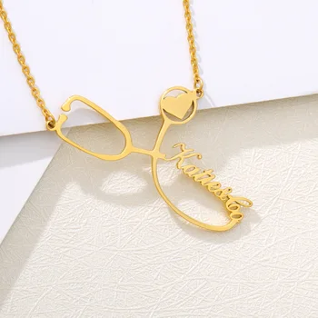 Stainless Steel Customized Name Letter Necklace Women Customized Personalized Letter Gold Choker Necklace Pendant Nameplate Gift 
Stainless Steel Customized Name Letter Necklace Women Customized Personalized Letter Gold Choker Necklace Pendant Nameplate Gift