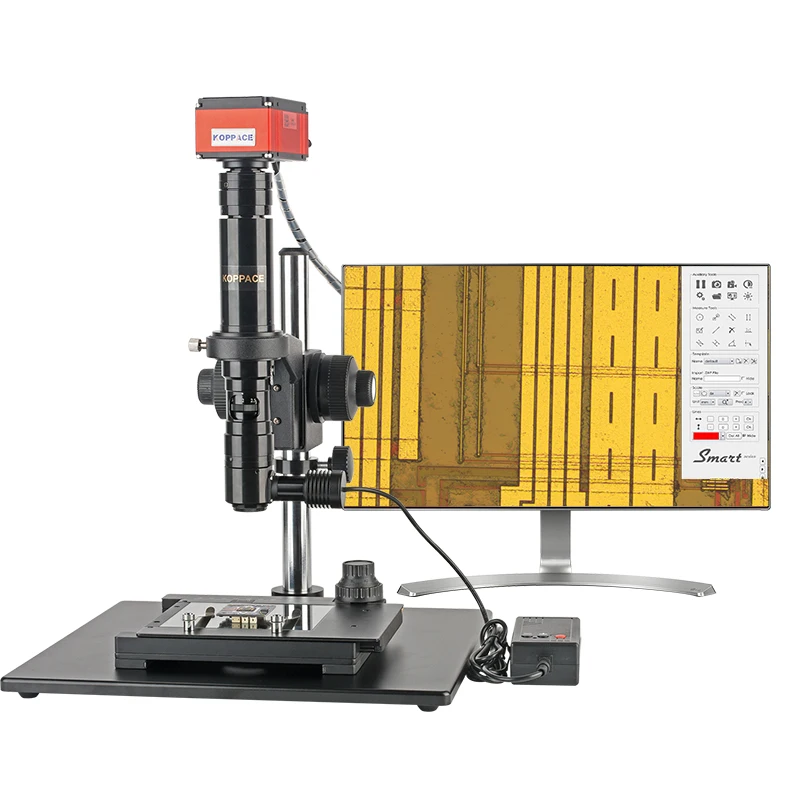 54X-346X 4K 8.3 Megapixels Coaxial Photoelectron Microscope Can Take Photos and Video Measurements 0.7-4.5X Continuous Zoom Lens
54X-346X 4K 8.3 Megapixels Coaxial Photoelectron Microscope Can Take Photos and Video Measurements 0.7-4.5X Continuous Zoom Lens