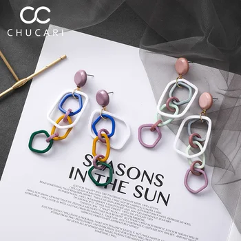 CHUCARI Simple Resin Tortoiseshell Leopard Acrylic Big Round Circle Link Chain Long Drop Acetate Earrings for Women Girl Brincos
CHUCARI Simple Resin Tortoiseshell Leopard Acrylic Big Round Circle Link Chain Long Drop Acetate Earrings for Women Girl Brincos