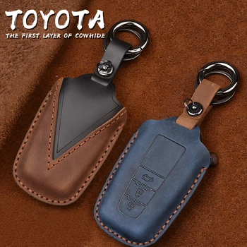 For Toyota Retro Handmade Genuine Leather Smart Car Key Cover Case Bag Keychain 2/3 Buttons Camry CHR Prius Corolla RAV4 Prado
For Toyota Retro Handmade Genuine Leather Smart Car Key Cover Case Bag Keychain 2/3 Buttons Camry CHR Prius Corolla RAV4 Prado