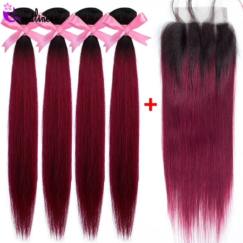 Peruvian Hair Bundles with Closure 1b Burgundy Straight Hair Ombre Bundles With Closure 99j Red Remy Human Hair Weave 5Pcs/Lot
Peruvian Hair Bundles with Closure 1b Burgundy Straight Hair Ombre Bundles With Closure 99j Red Remy Human Hair Weave 5Pcs/Lot