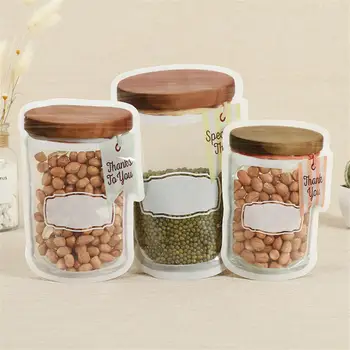 3 Pcs Reusable Jar Bottle Shape Bags Biscuit Transparent Frosted Food Waterproof Ziplock Container Saver Vacuum Packing Fresh
3 Pcs Reusable Jar Bottle Shape Bags Biscuit Transparent Frosted Food Waterproof Ziplock Container Saver Vacuum Packing Fresh
