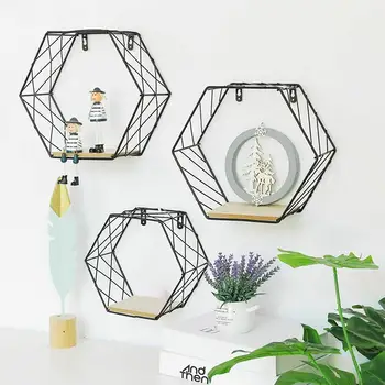 Iron Hexagonal Grid Wall Mounted Shelf Hanging Storage Rack for Living Room DIY Craft Decoration Decorative Shelves Home Decor
Iron Hexagonal Grid Wall Mounted Shelf Hanging Storage Rack for Living Room DIY Craft Decoration Decorative Shelves Home Decor