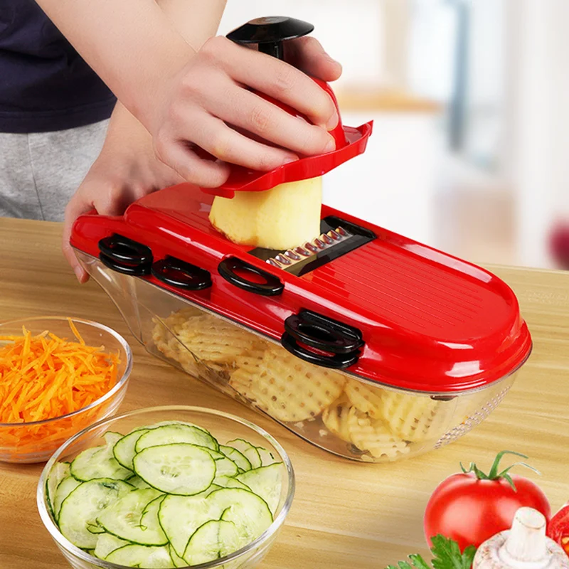 Upgraded 7 Blades Slicer Manual Vegetable Cutter Salad Maker Patato Onion Cutter Kitchen Accessories Gadgets Food Chopper
Upgraded 7 Blades Slicer Manual Vegetable Cutter Salad Maker Patato Onion Cutter Kitchen Accessories Gadgets Food Chopper