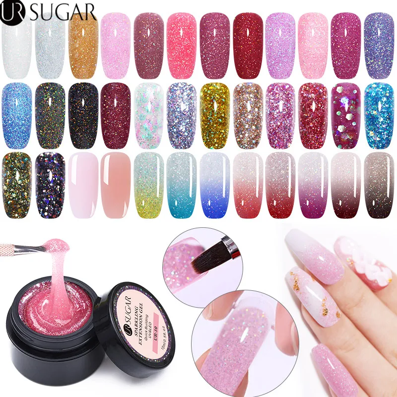 UR SUGAR 15ml Holographic Glitter Poly Extention Gel French Nails Clear Camouflage Color UV Builder Gel Nail Tips Finger Extend
UR SUGAR 15ml Holographic Glitter Poly Extention Gel French Nails Clear Camouflage Color UV Builder Gel Nail Tips Finger Extend