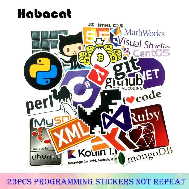 23 шт./упак. программирования Java C + Граффити наклейки для мотоцикла скейтборд
