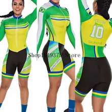 Женский костюм для триатлона Pro Team велоспорта с длинным рукавом