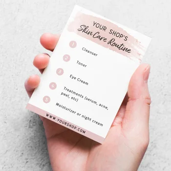 Custom Skin Care Routine Card Insert-Face Care Instruction, Cosmetic Care Guide Card, Skin Care Instruction Card
Custom Skin Care Routine Card Insert-Face Care Instruction, Cosmetic Care Guide Card, Skin Care Instruction Card