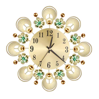 Mute Art Large Wall Clock European Retro Flower Diamond Wrought Iron Wall Clock Creative Mute Wall Clock Living Room Decoration
Mute Art Large Wall Clock European Retro Flower Diamond Wrought Iron Wall Clock Creative Mute Wall Clock Living Room Decoration