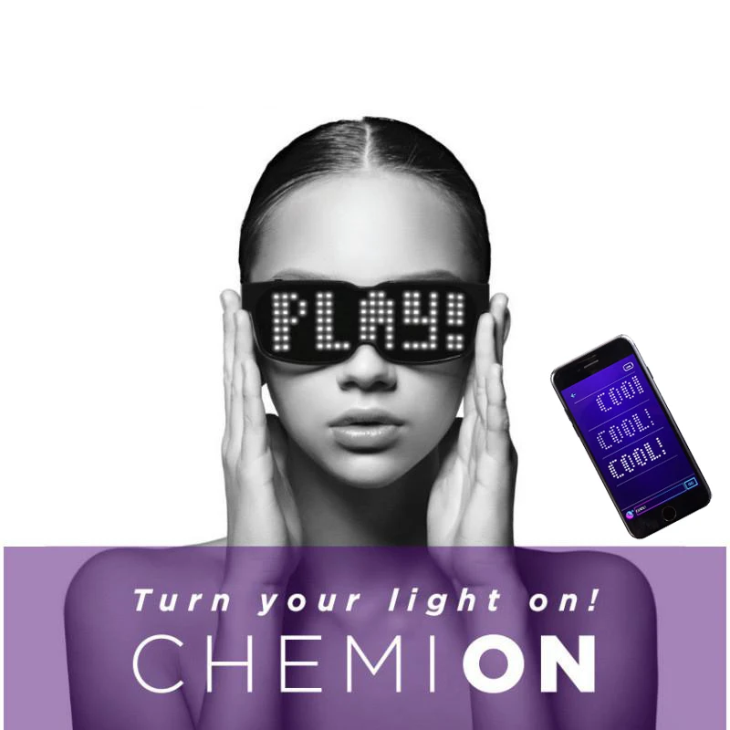 CHEMION Bluetooth светодиодный очки с APP управлением динамические светящиеся вечерние