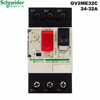 Schneider Electric GV2ME32C 24-32A motor thermal magnetic circuit breaker button 3P protection switch setting current range
Schneider Electric GV2ME32C 24-32A motor thermal magnetic circuit breaker button 3P protection switch setting current range