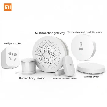 Xiaomi Gate-way + Door / Window, Temperature / Humidity, Human Body Sensor + Wireless Switch + Smart Socket Smart Home Kit
Xiaomi Gate-way + Door / Window, Temperature / Humidity, Human Body Sensor + Wireless Switch + Smart Socket Smart Home Kit