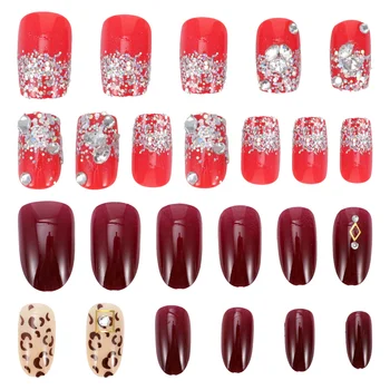 48pcs Christmas Drill Convenient Fake Nail Tips Fingernail Decals Nail Patches for Nail Salon Private Manicure
48pcs Christmas Drill Convenient Fake Nail Tips Fingernail Decals Nail Patches for Nail Salon Private Manicure