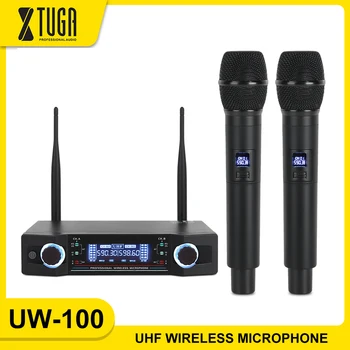 SP UW-100 UHF Professional Dual Wireless Microphone System 2 Channel 2 Handheld Cardioid Mic Kit For Karaoke/Party/Meeting/Stage
SP UW-100 UHF Professional Dual Wireless Microphone System 2 Channel 2 Handheld Cardioid Mic Kit For Karaoke/Party/Meeting/Stage