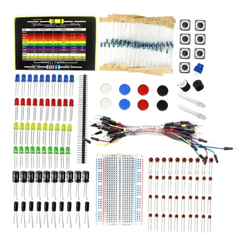 1 Set New Arduino Starter Kit Resistor LED Capacitor Breadboard Resistor Buzzer Electrical Components Assorted Kit
1 Set New Arduino Starter Kit Resistor LED Capacitor Breadboard Resistor Buzzer Electrical Components Assorted Kit