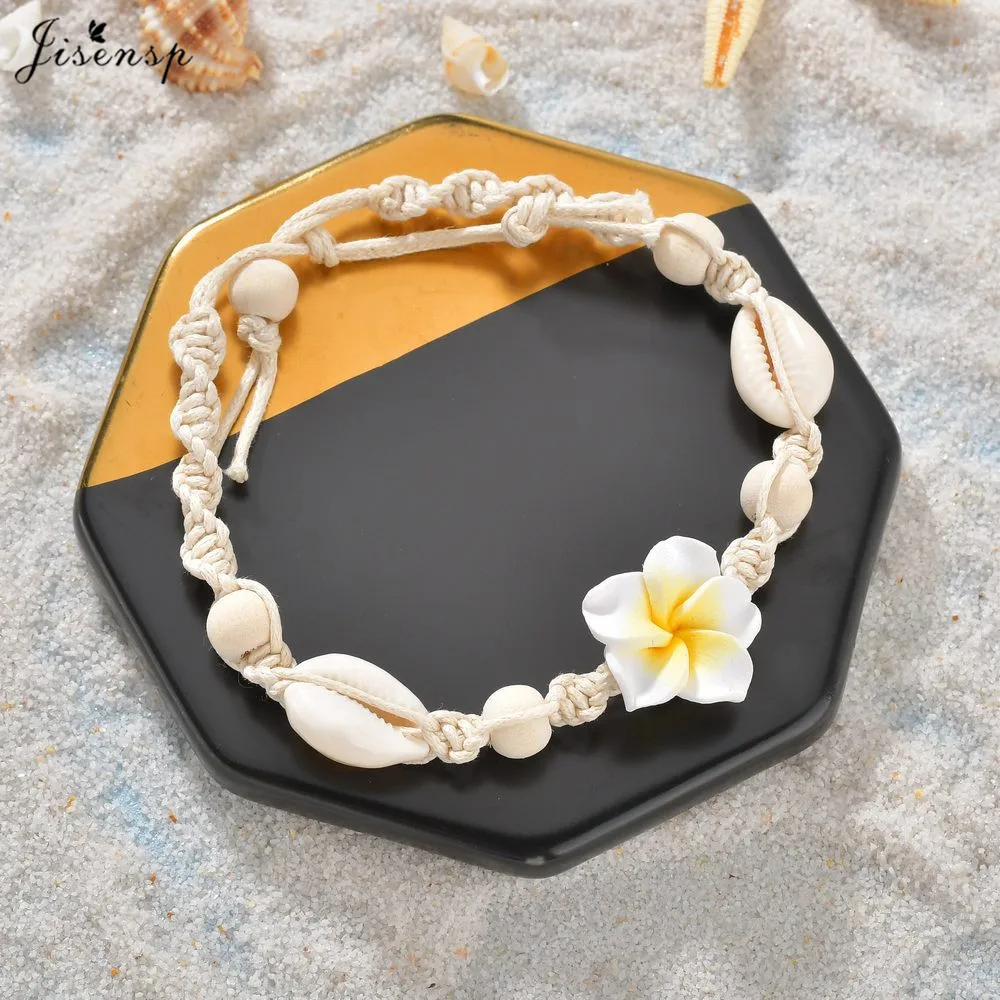 Jisensp Bohemian Style Summer Beach Shells Charm Anklets for Women Girls Lovely Flowers Shell Rope Anklets Jewelry Gift 2019
Jisensp Bohemian Style Summer Beach Shells Charm Anklets for Women Girls Lovely Flowers Shell Rope Anklets Jewelry Gift 2019