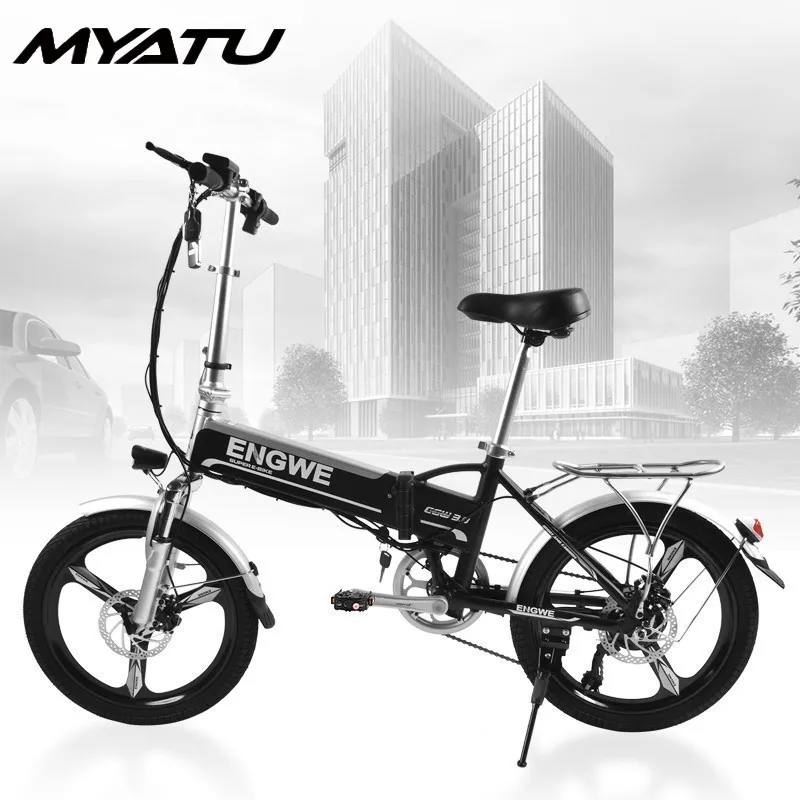 

MYATU 20 inch Electric bike 48V8A Lithium Battery Aluminum Alloy Folding electric Bicycle 250W Powerful Mountain/Snow/city ebike