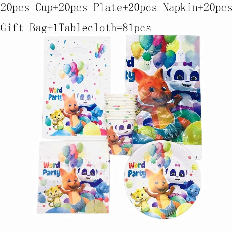 10-20person Cartoon Word Party Theme Kids Birthday Party Decoration Set Party Supplies Baby Birthday Pack Event Party Supplies
10-20person Cartoon Word Party Theme Kids Birthday Party Decoration Set Party Supplies Baby Birthday Pack Event Party Supplies