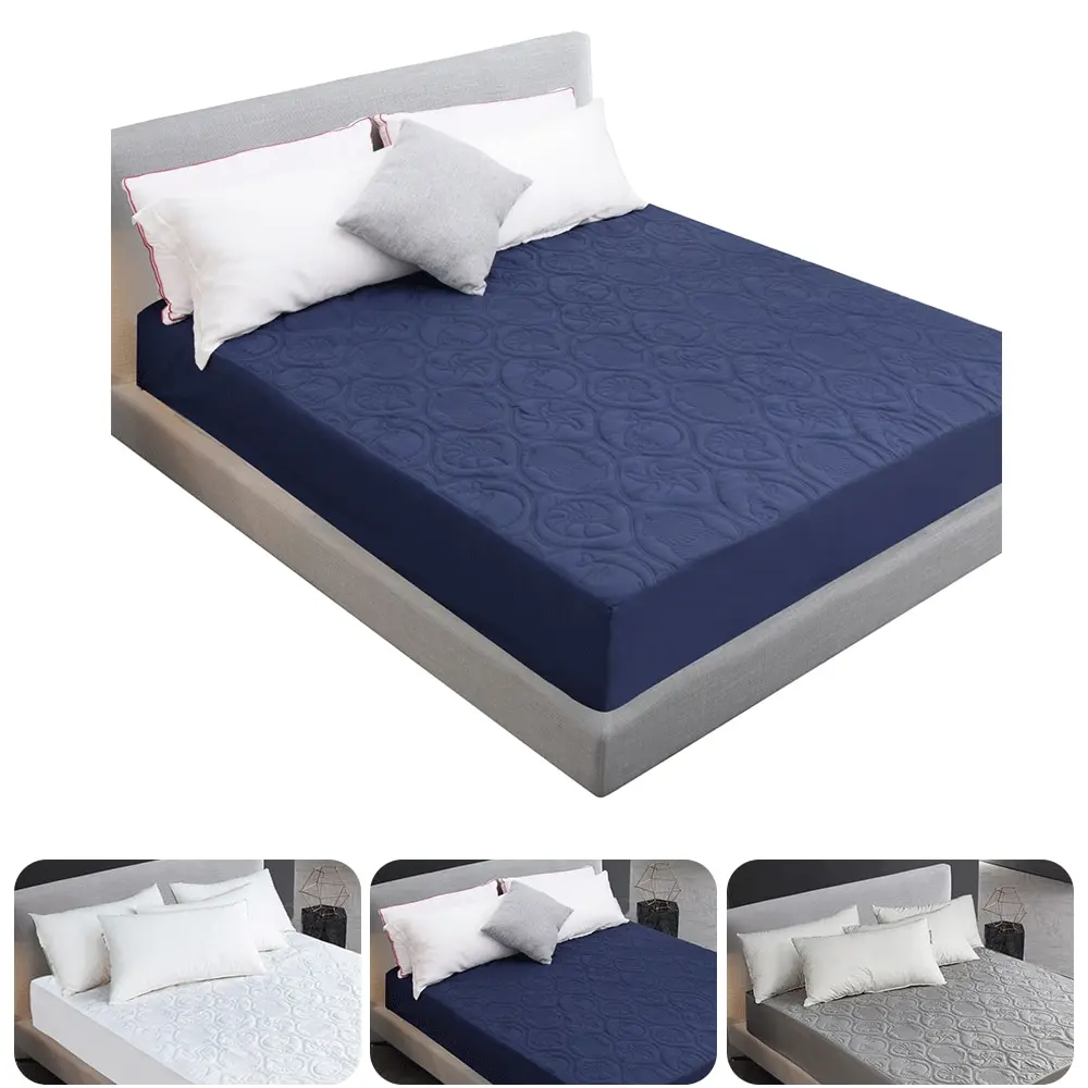 Bed Cover Waterproof Solid Color Embossed Mattress Protector Fitted Sheet Style Cover Waterproof Mattress Cover
Bed Cover Waterproof Solid Color Embossed Mattress Protector Fitted Sheet Style Cover Waterproof Mattress Cover