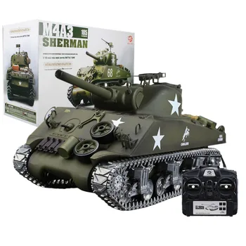 1:16 American M4A3 Sherman Simulated Tank 2.4G Remote Control Model Military Tank With Sound Smoke Shooting Effect - Metal
1:16 American M4A3 Sherman Simulated Tank 2.4G Remote Control Model Military Tank With Sound Smoke Shooting Effect - Metal