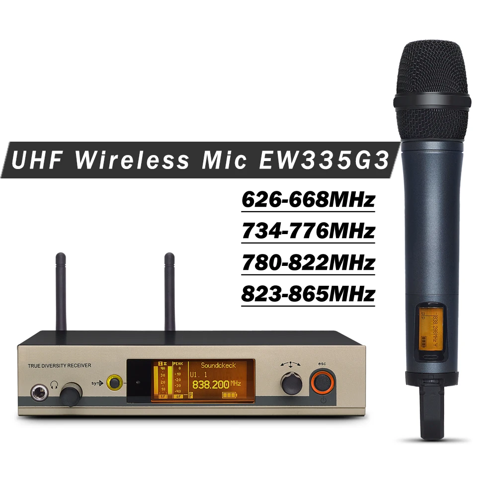 High Quality Professional UHF EW 335G3 Wireless Microphone System With True Diversity Single Handheld Transmitter for Stage
High Quality Professional UHF EW 335G3 Wireless Microphone System With True Diversity Single Handheld Transmitter for Stage
