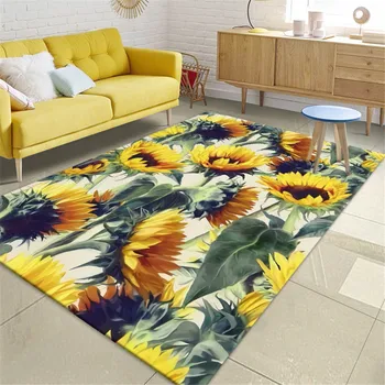 Nordic Fresh Yellow Sunflower Floor Mat Fashion Simple 3D Printed Floral Mat Carpet Room Doormat Bedside Girl Rug Coffee Table 
Nordic Fresh Yellow Sunflower Floor Mat Fashion Simple 3D Printed Floral Mat Carpet Room Doormat Bedside Girl Rug Coffee Table
